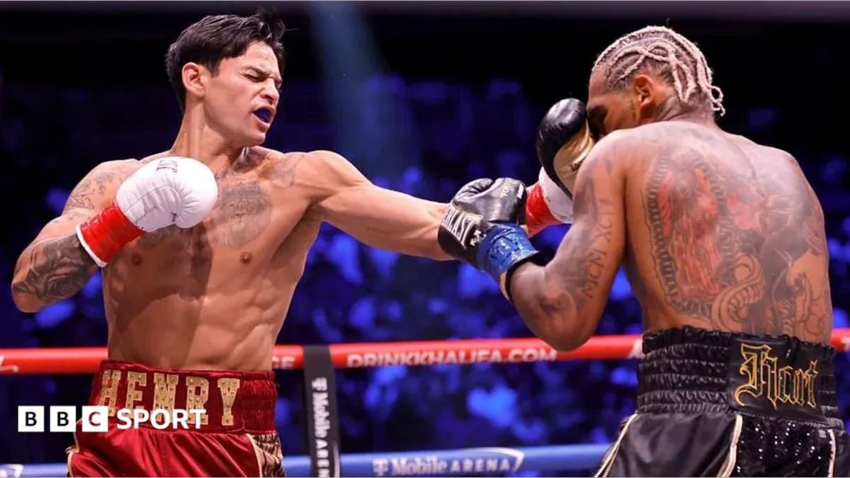 Boxer throwing a punch during a match