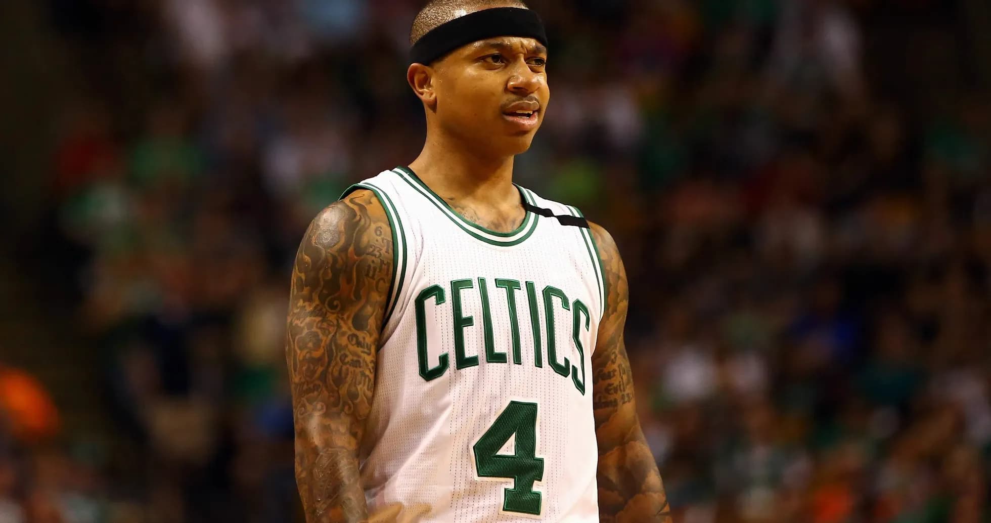 Joueur des Celtics en action sur le terrain