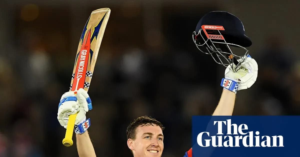 Joueur de cricket célébrant avec une batte levée