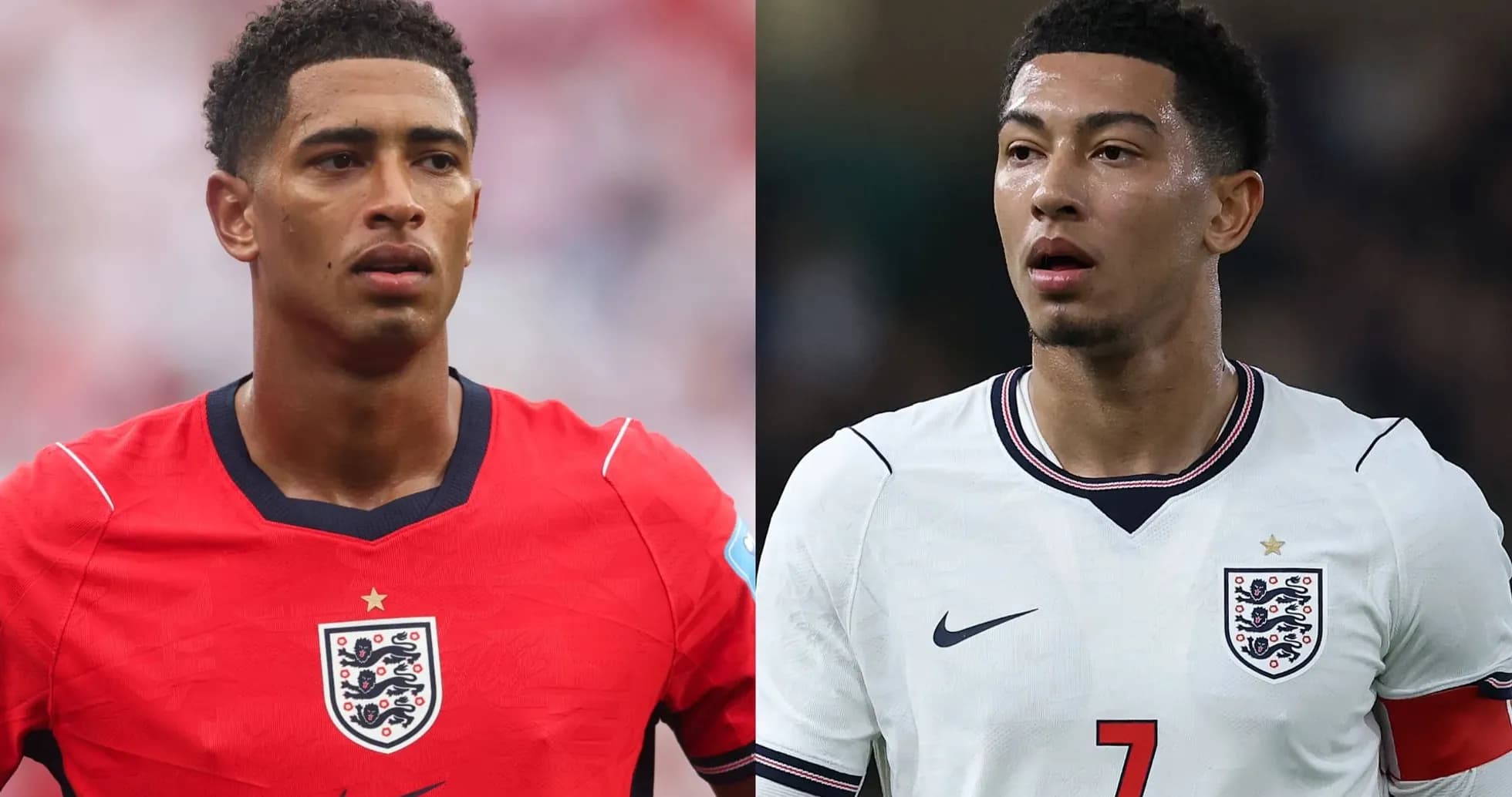 Deux joueurs de l'équipe d'Angleterre en maillot