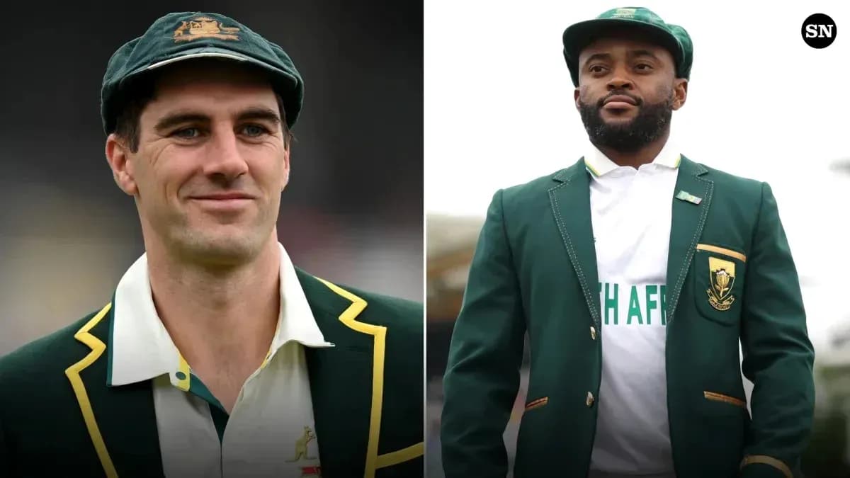 Deux joueurs de cricket en tenues nationales