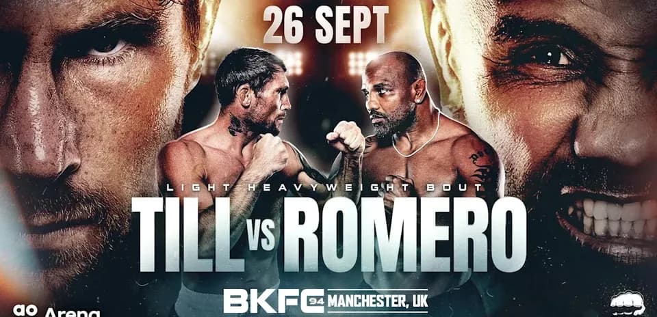 Affiche de combat entre Till et Romero le 26 septembre