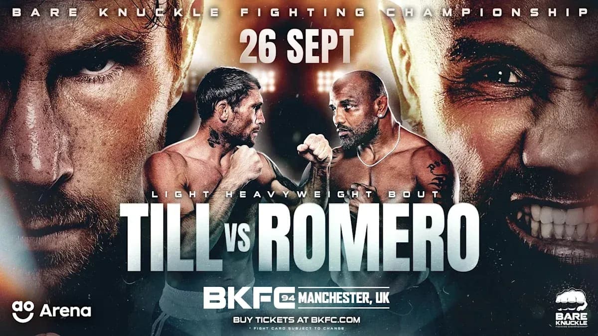 Affiche de combat entre Till et Romero le 26 septembre