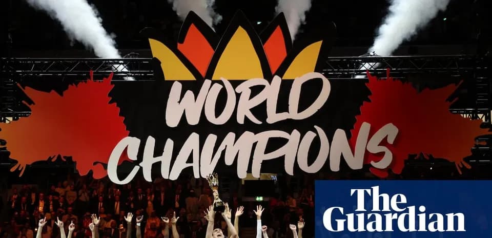 Équipe célébrant le titre de champions du monde