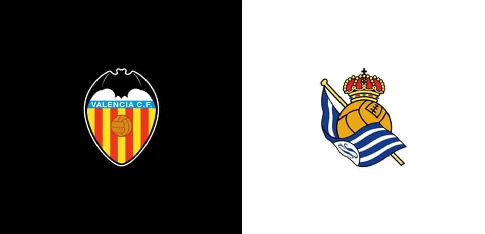 Logos de Valencia C.F. et Real Sociedad