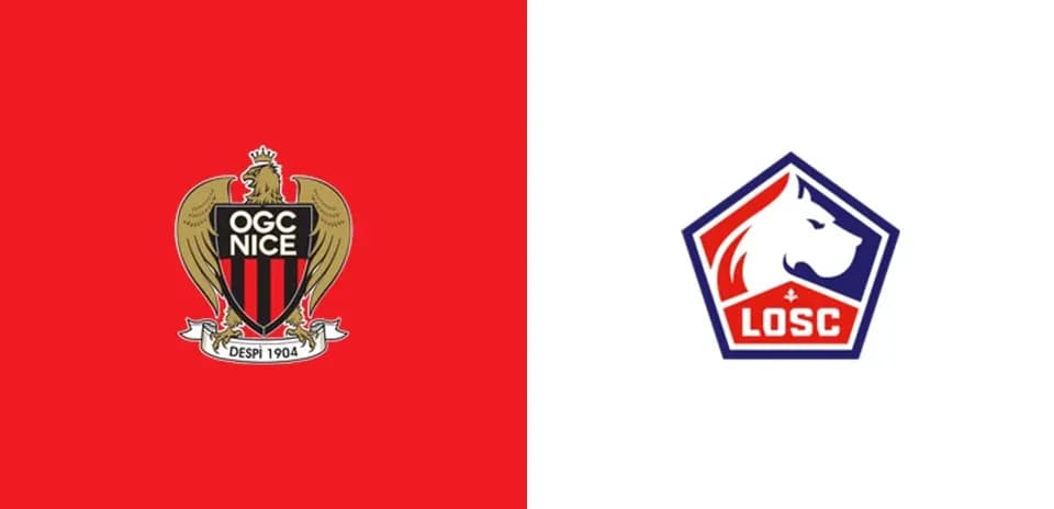Logos d'OGC Nice et LOSC côte à côte
