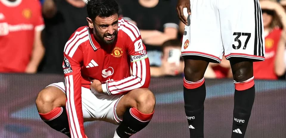 Bruno Fernandes blessé, joueur de Manchester United