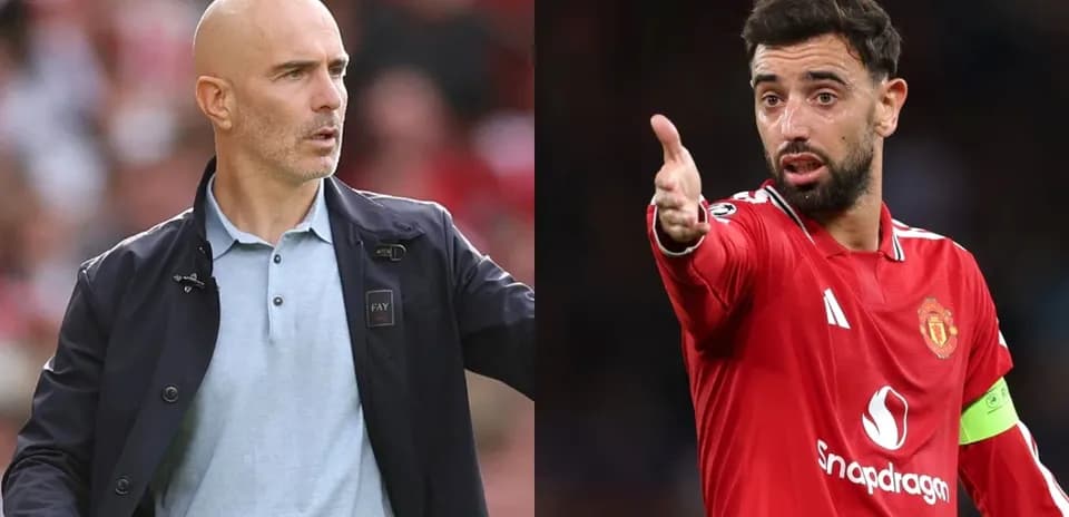 Entraîneur et joueur de Manchester United en action