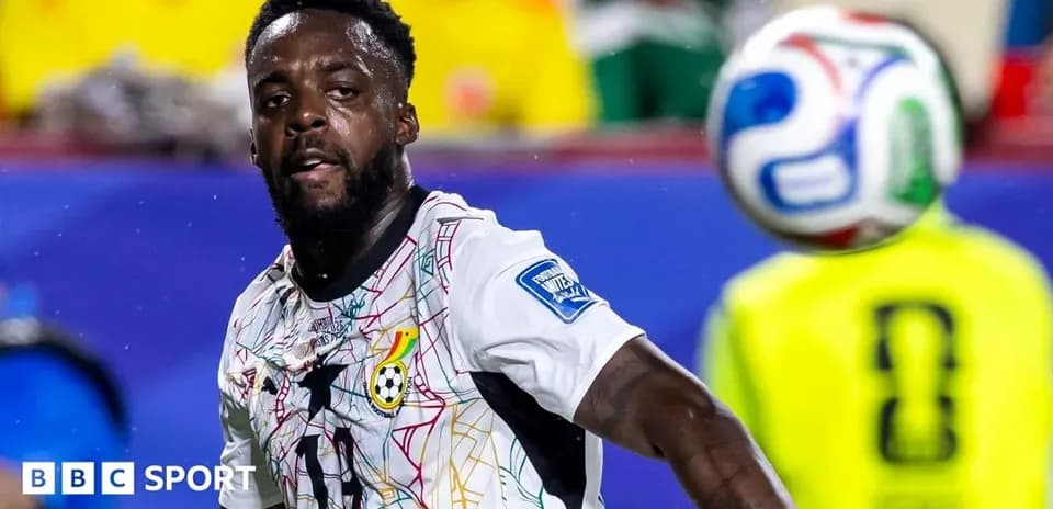 Joueur de Ghana en action lors d'un match