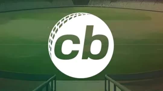 Logo de cricket sur fond de terrain