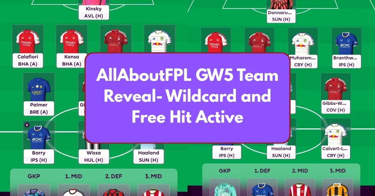 Équipe de fantasy football avec Wildcard et Free Hit actifs Équipe de fantasy football avec Wildcard et Free Hit actifs