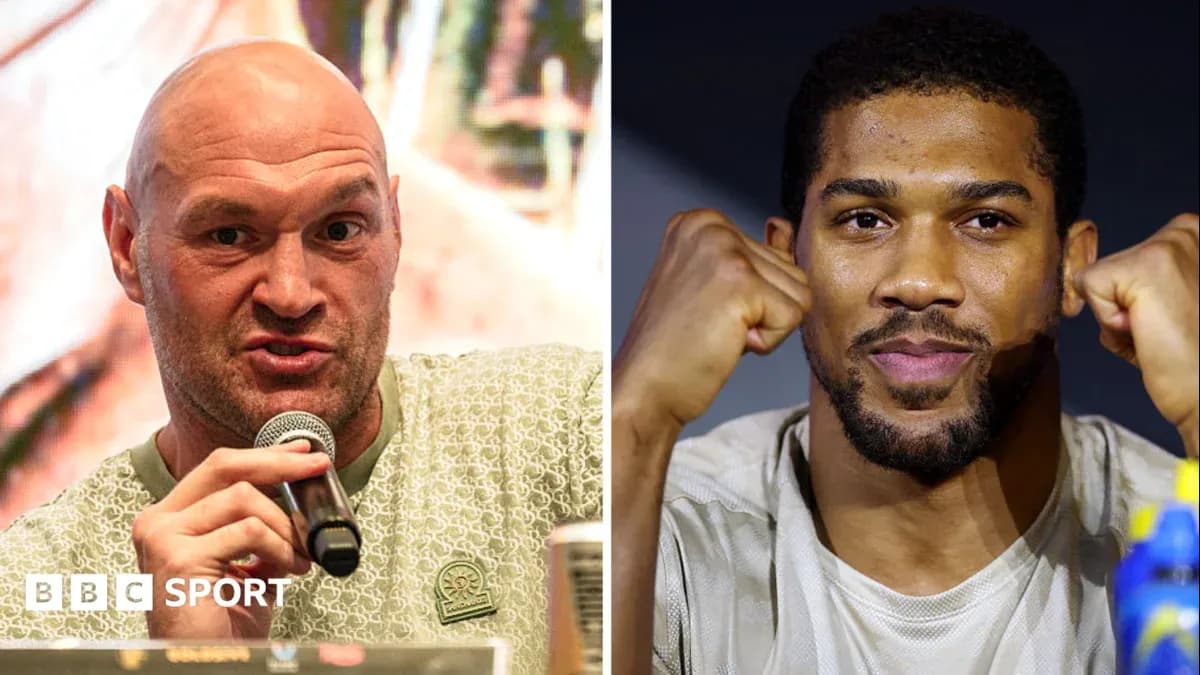 Tyson Fury and Anthony Joshua at press conference