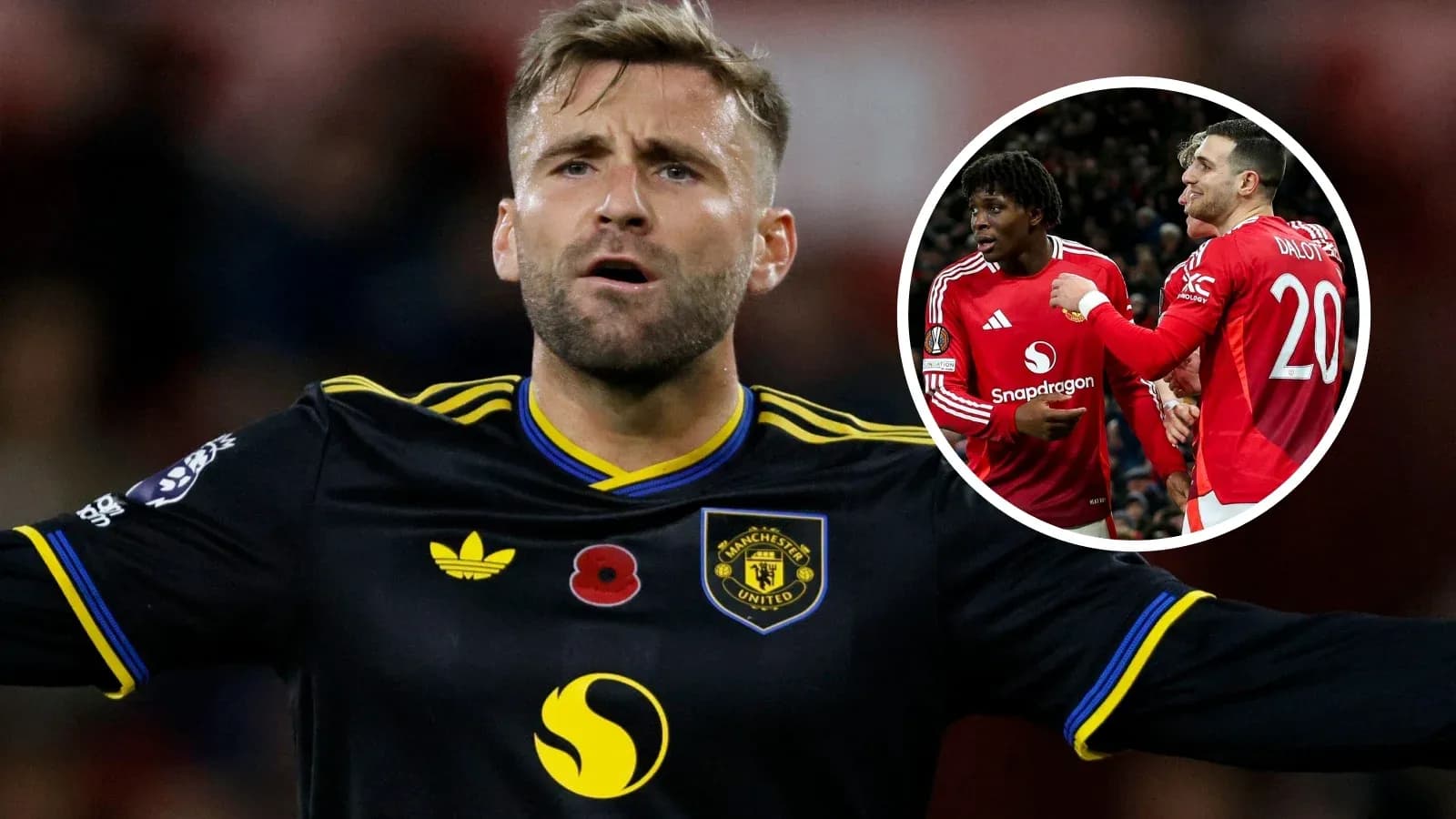 Joueur de Manchester United s'exprimant sur le terrain
