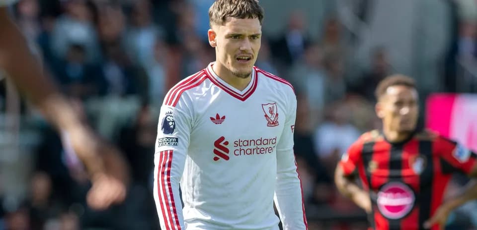 Joueur de Liverpool sur le terrain lors du match