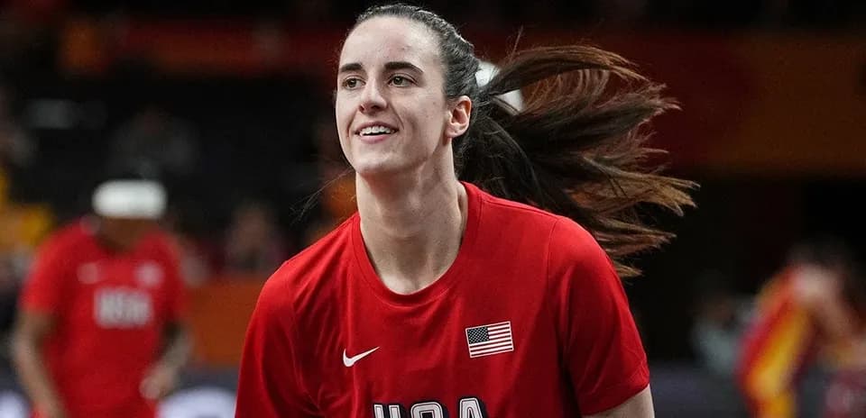 Joueuse de l'équipe des États-Unis s'échauffant