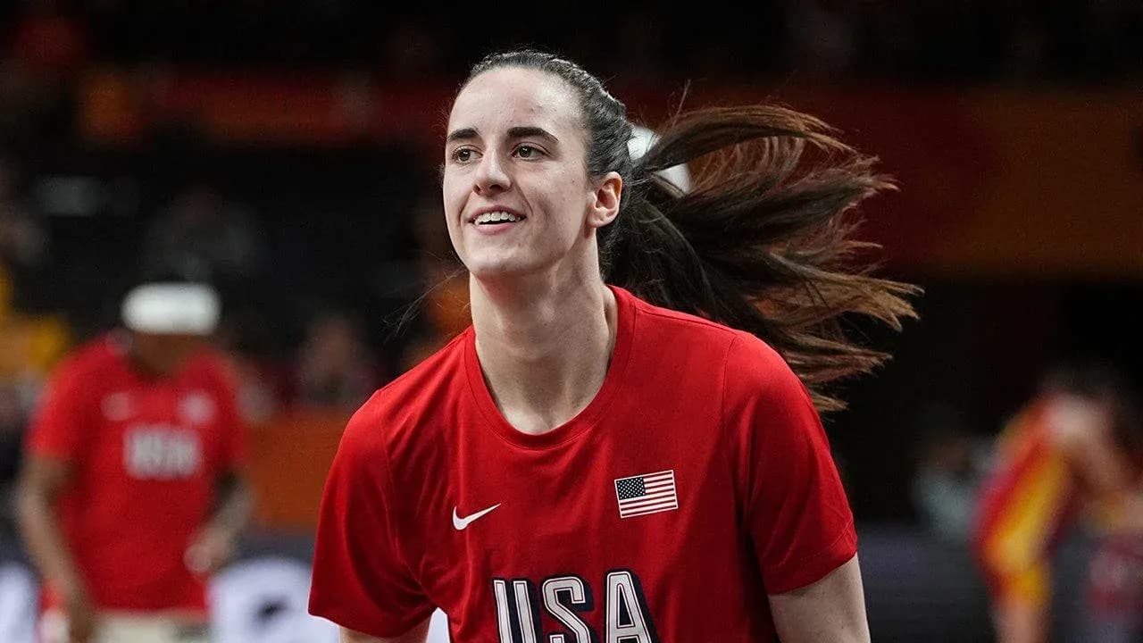 Joueuse de l'équipe des États-Unis s'échauffant