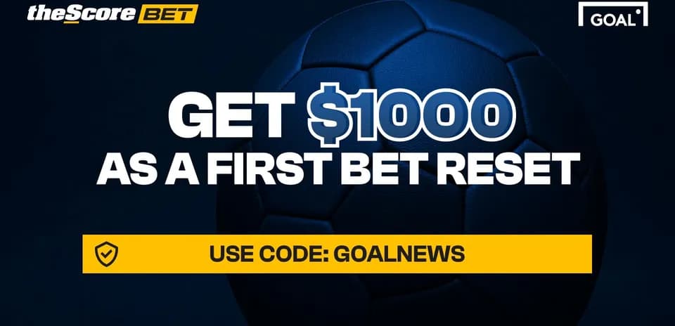 Promotion for first bet reset with soccer ball background