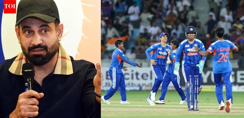 Des joueurs indiens célébrant un wicket pendant un match