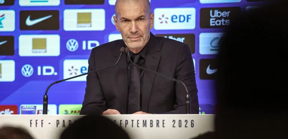 Zinédine Zidane lors d'une conférence de presse
