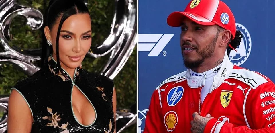 Kim Kardashian and Lewis Hamilton at events