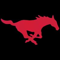 Logo d'un cheval au galop en rouge