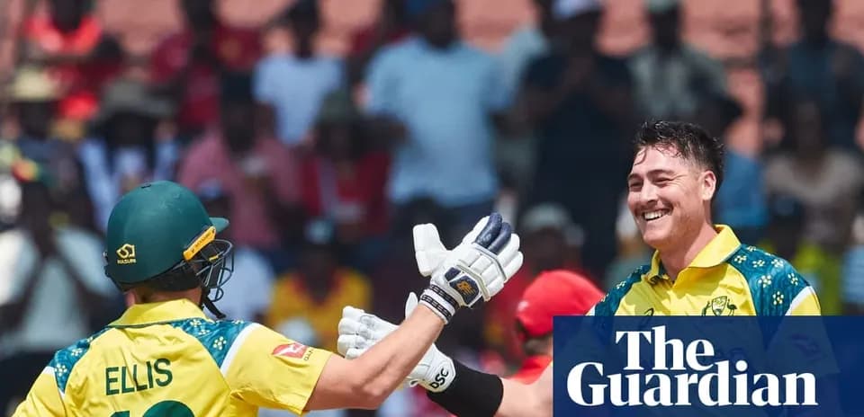 Joueurs australiens célébrant un wicket lors d'un match