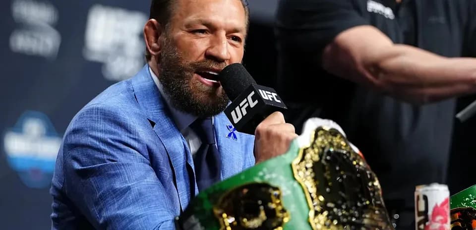 Conor McGregor speaking at UFC press conference