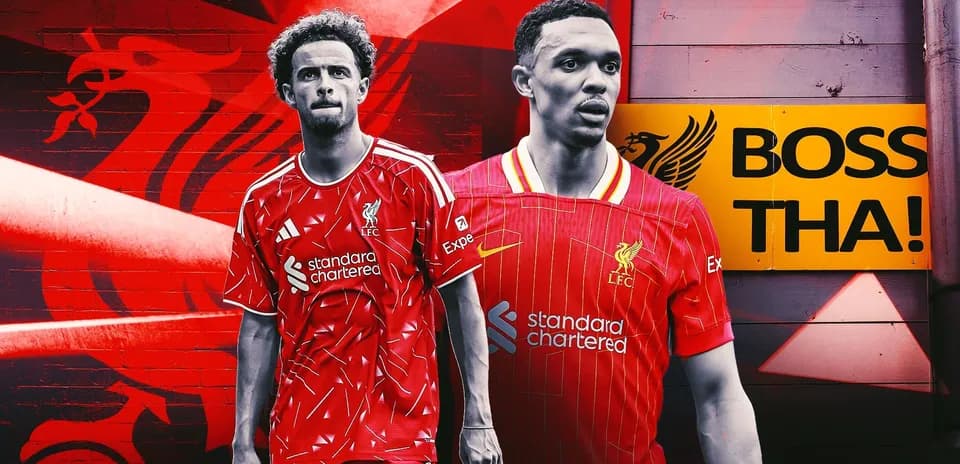 Joueurs de Liverpool en maillots rouges avec graffiti