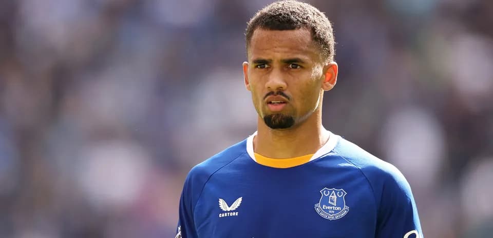 Joueur d'Everton en tenue sur le terrain