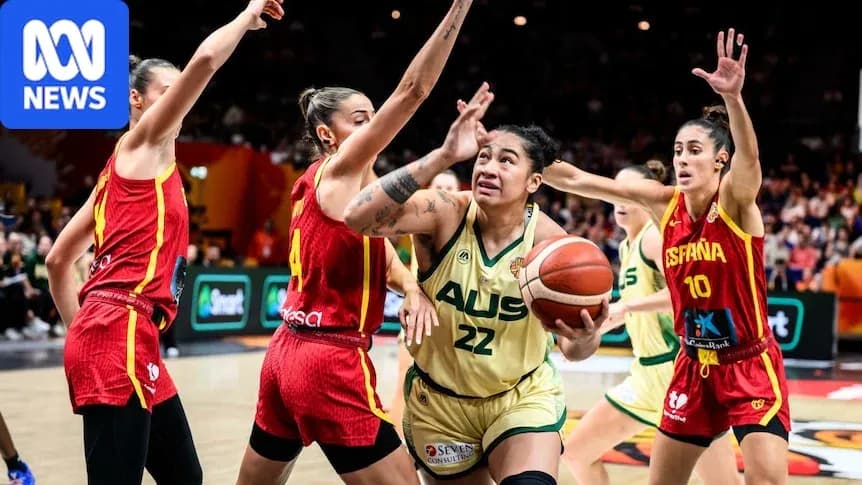 Joueuse australienne en action contre l'Espagne