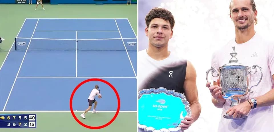 Joueur de tennis en action sur le court