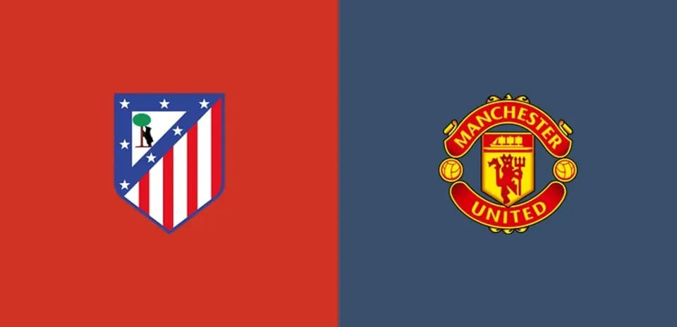 Logos d'Atletico Madrid et Manchester United