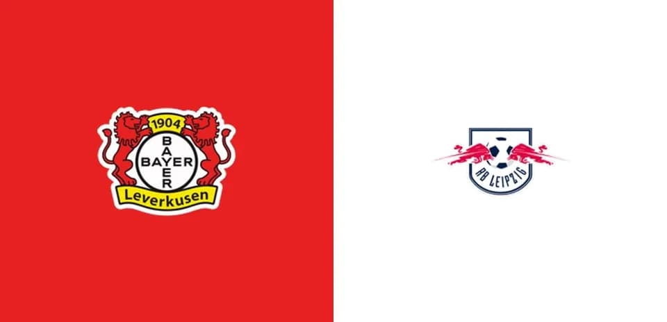 Logos de Bayer Leverkusen et RB Leipzig
