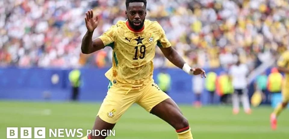 Joueur de Ghana en action pendant un match