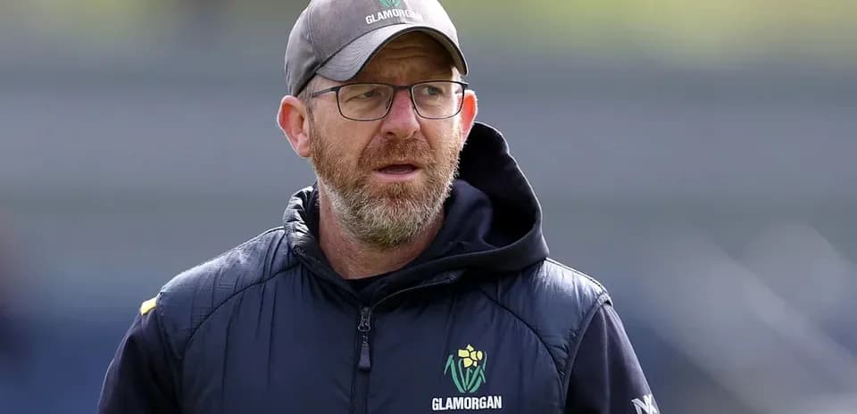 Entraîneur de Glamorgan lors d'une séance d'entraînement