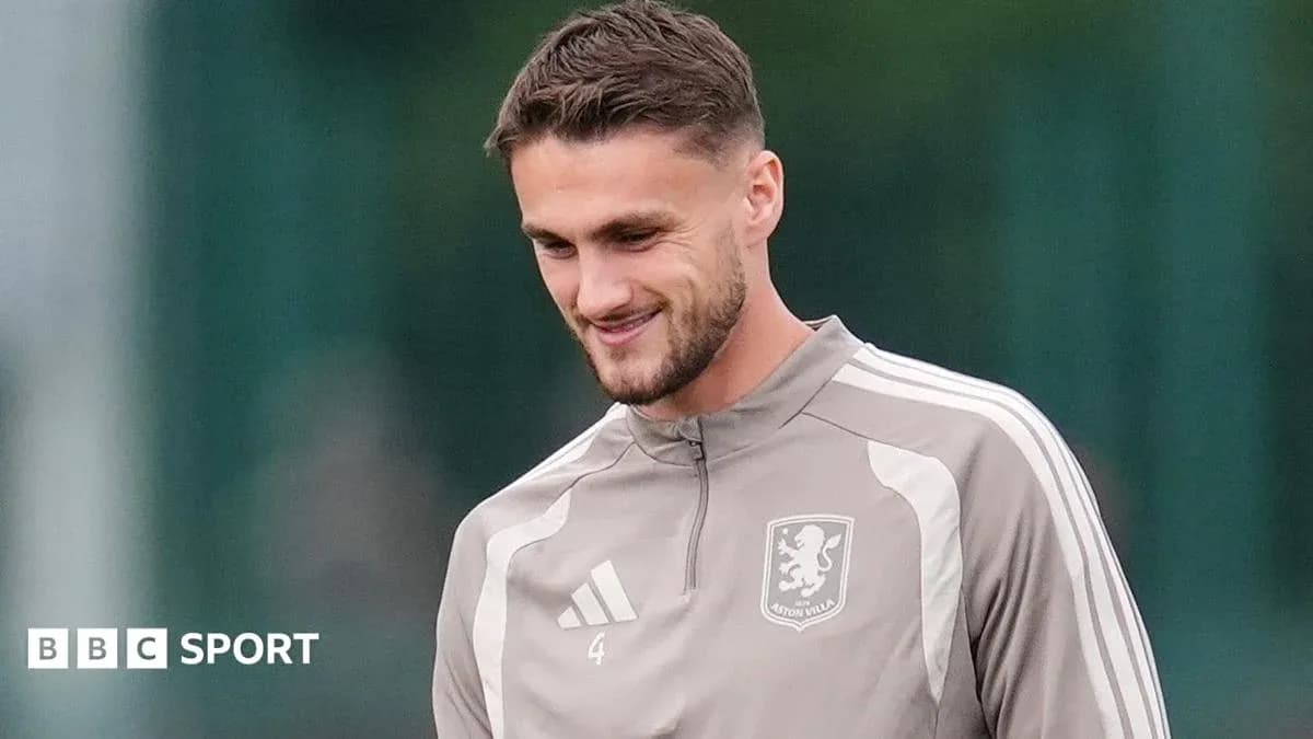 Joueur d'Aston Villa lors d'une séance d'entraînement