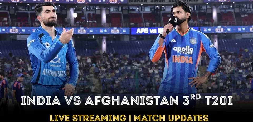 Joueurs d'Inde et d'Afghanistan au micro avant le match