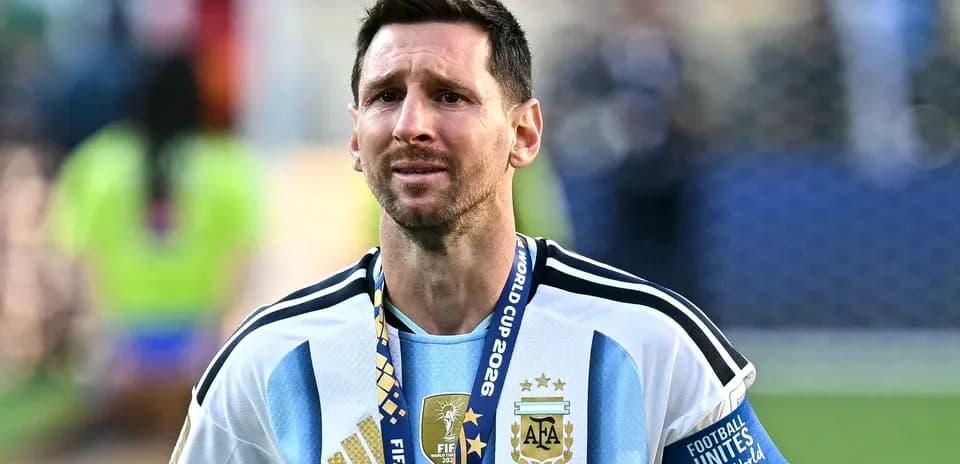 Joueur argentin avec médaille après le match
