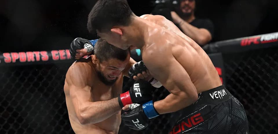 Deux combattants s'affrontant dans l'octogone UFC