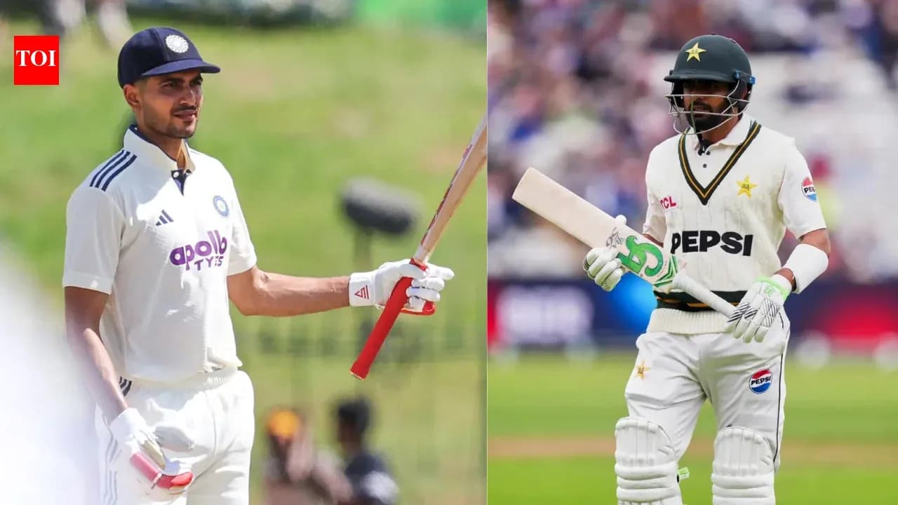 Deux batteurs de cricket se préparant à jouer