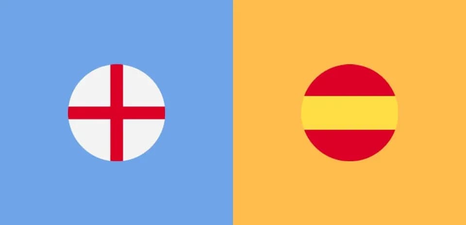 Drapeaux stylisés de l'Angleterre et de l'Espagne