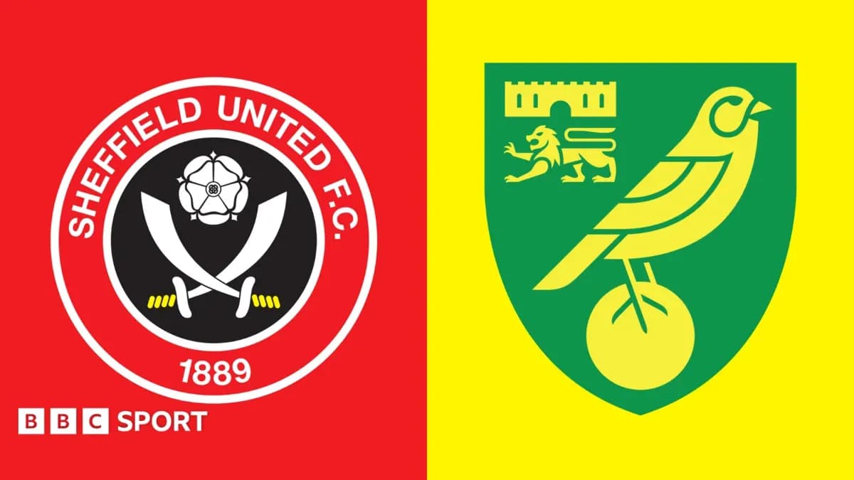Logos de Sheffield United et Norwich City côte à côte Logos de Sheffield United et Norwich City côte à côte