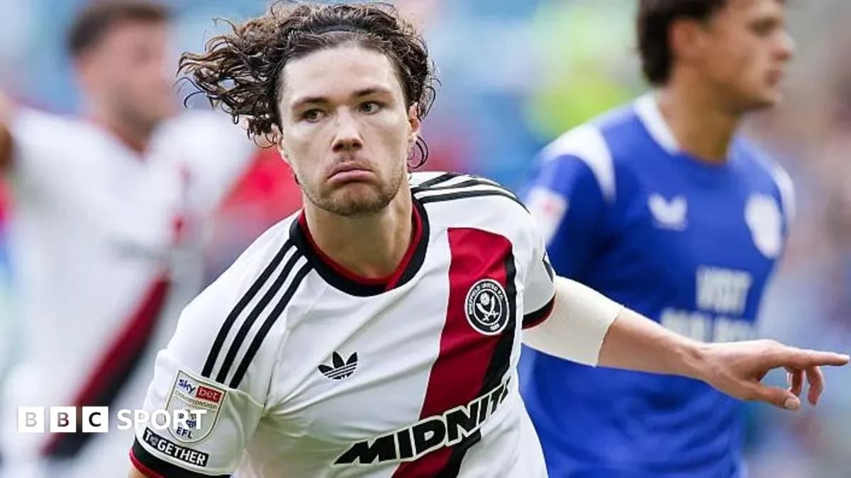 Joueur de Sheffield United célébrant un but Joueur de Sheffield United célébrant un but