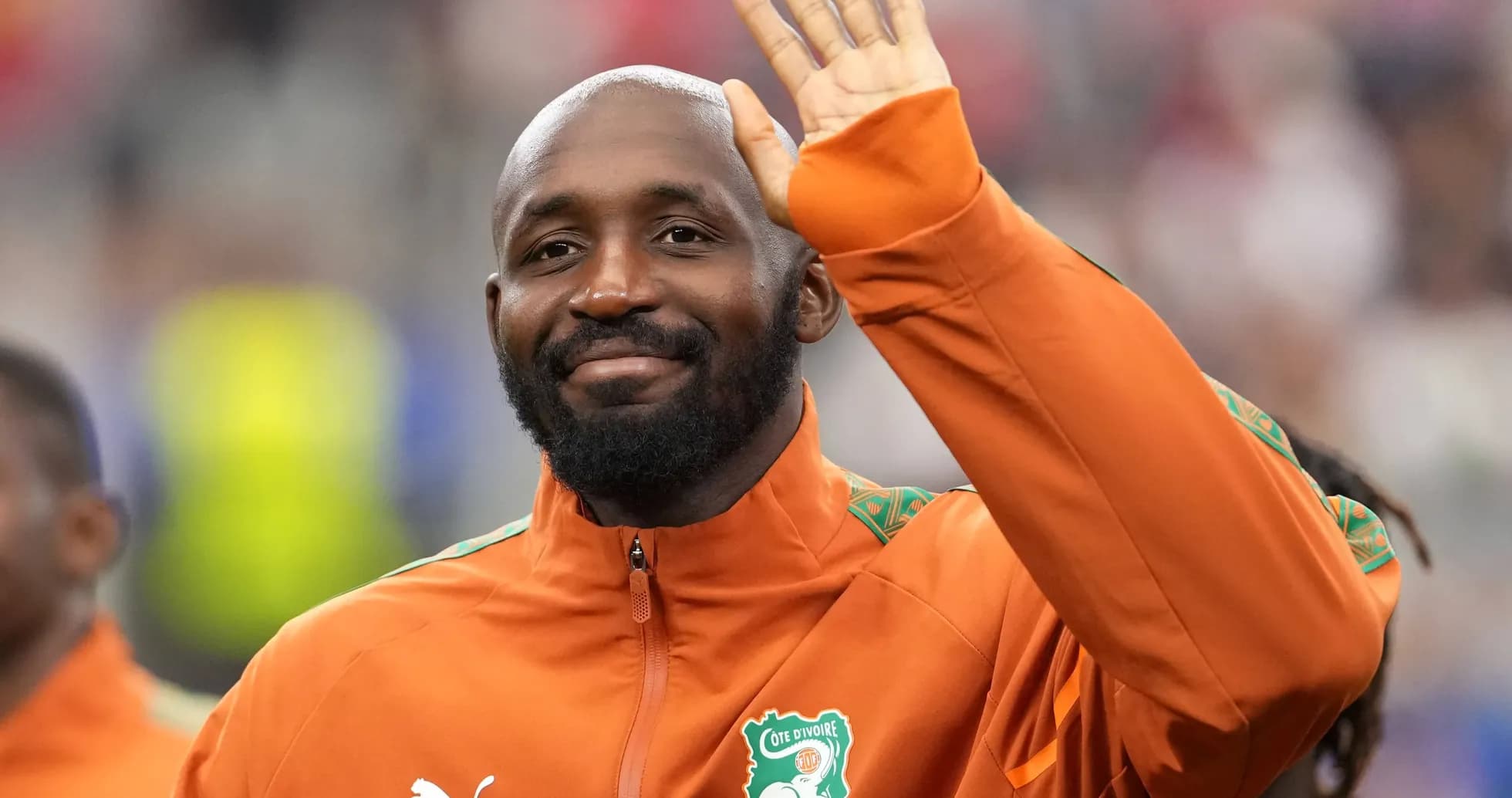 Joueur saluant avant le match avec l'équipe ivoirienne Joueur saluant avant le match avec l'équipe ivoirienne