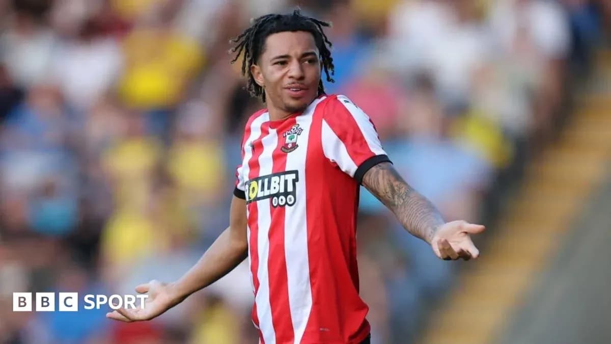 Joueur de Southampton gesticulant pendant un match Joueur de Southampton gesticulant pendant un match