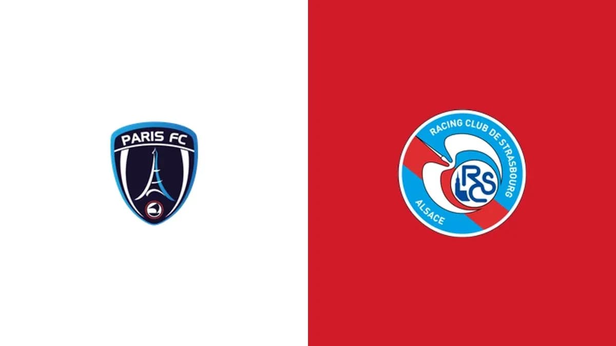 Logos de Paris FC et Racing Club de Strasbourg Logos de Paris FC et Racing Club de Strasbourg