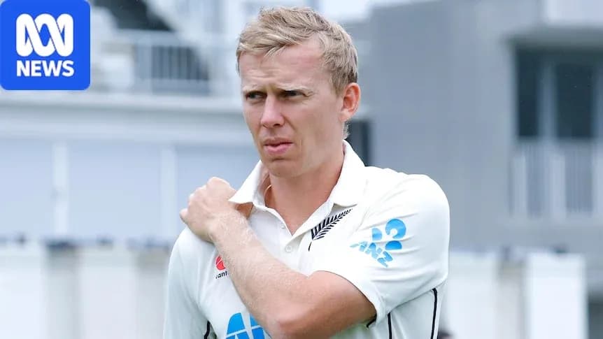Joueur de cricket néo-zélandais avec une blessure à l'épaule Joueur de cricket néo-zélandais avec une blessure à l'épaule