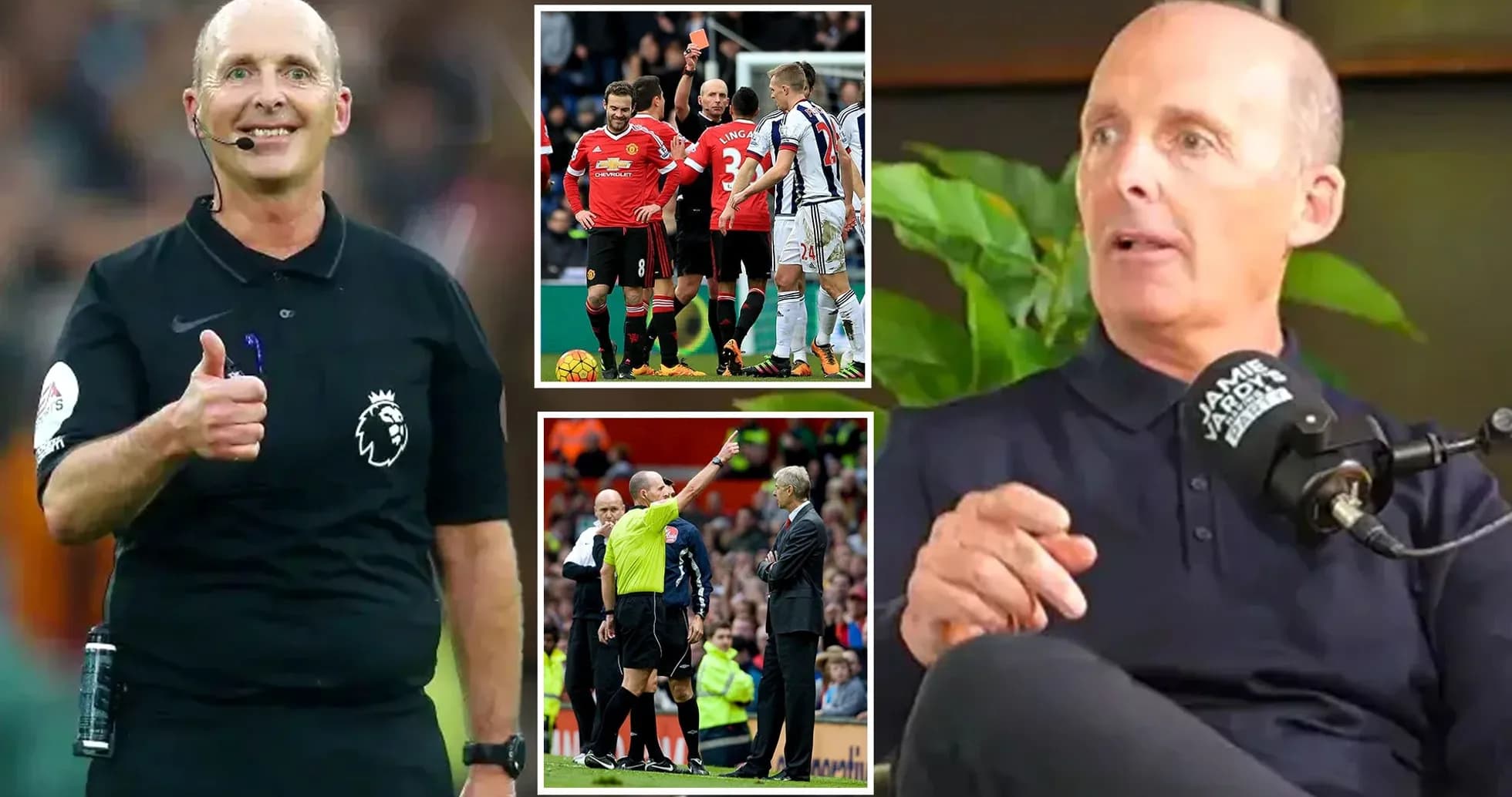 Arbitre souriant lors d'un match de football Arbitre souriant lors d'un match de football