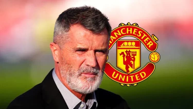 Homme avec barbe devant logo Manchester United Homme avec barbe devant logo Manchester United