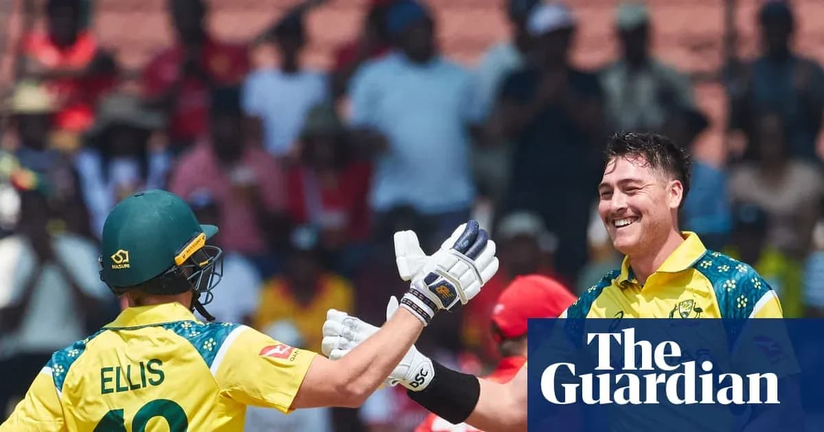 Joueurs australiens célébrant un wicket lors d'un match Joueurs australiens célébrant un wicket lors d'un match